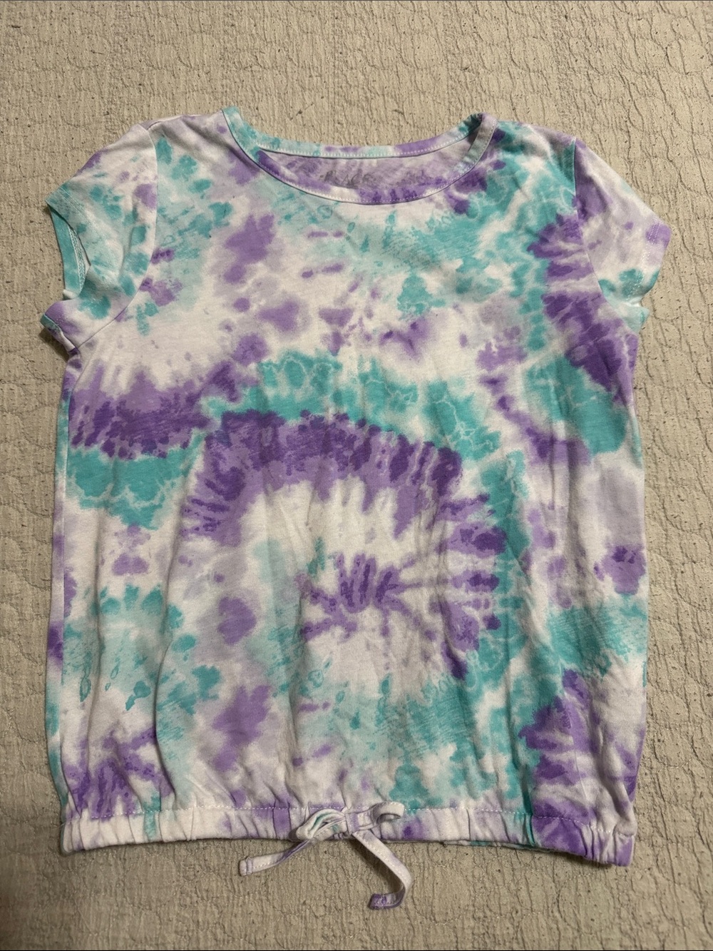 The Children's Place Purple, Teal & White Tie-Dye Short Sleeve Tee